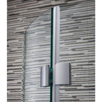 Crosswater Design New Douche à l'italienne avec paroi latérale pivotante - 90x195cm - profilé argent et verre clair
