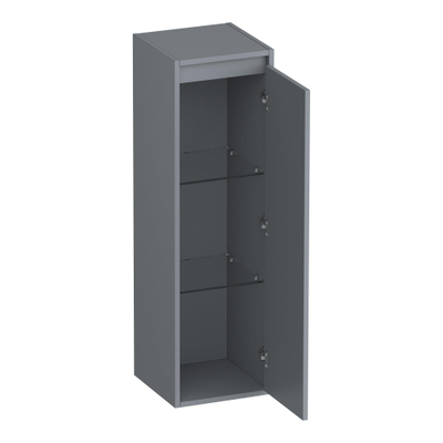 BRAUER Adore Wavy colonne haute - 120x35x35cm - 1 porte - ouverture à droite - sans poignée - gris mat