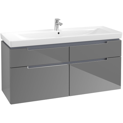 Villeroy & Boch Subway 2.0 meuble sous-lavabo - 128,7x59x44,9cm - Gris