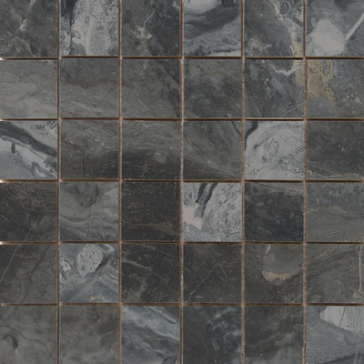 Terravito Ivello wandtegel - 30x30cm - Natuursteen look - Dark gepolijst (zwart)