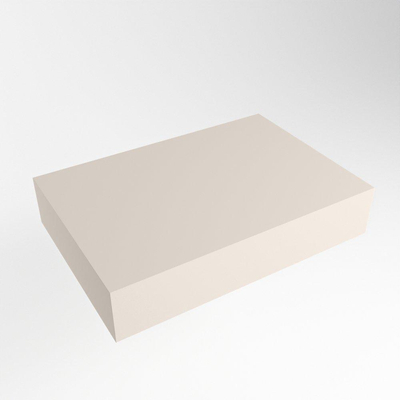 Mondiaz TOP 23 Topblad - 50x23.5x12cm - geschikt voor afdekplaat - Solid surface - Linen