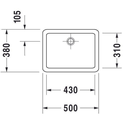 Duravit Vero opbouwwastafel onderzijde geslepen met bevestiging 50x38cm zonder overloop met wondergliss wit