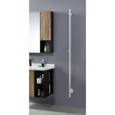Rosani ONE Elektrische Handdoekradiator 170cm hoog - 30Watt - mat wit OUTLETSTORE