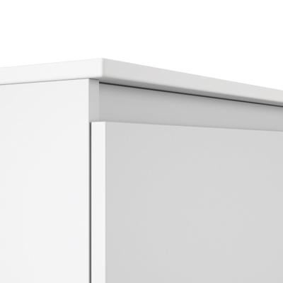 Adema Cadence Badkamermeubelset - 60x55x40cm - ondiep - 2 deuren - greeploos - wastafel - 1 kraangat - keramiek - met spiegel - wit mat