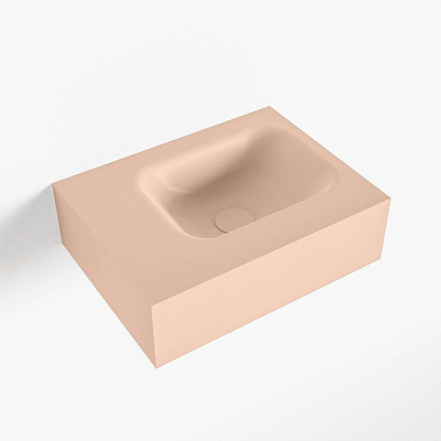 Mondiaz LEX Fontaine - 40x30x12cm - lavabo Droit - sans trous de robinet - solid surface - Rosee