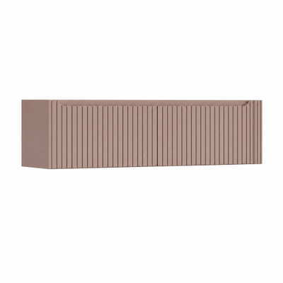 H&R Badmeubelen Juice Wastafelonderkast - 160x45x40cm - rechterhoek afgerond - 3D-front - 2 lades - geïntegreerde greep - strawberry