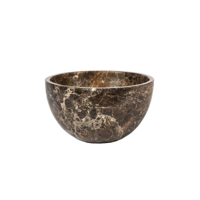 FugaFlow Efficiente Pietra Vasque - 21x21x12cm - ronde - pierre naturelle - Dark Emperador