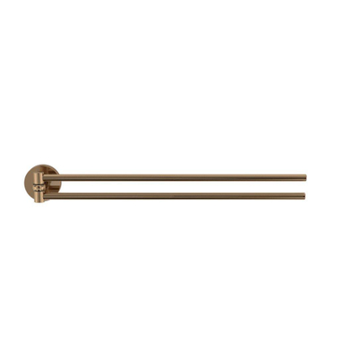 Haceka Kosmos Handdoekhouder - 46cm - dubbel - draaibaar - geborsteld koper
