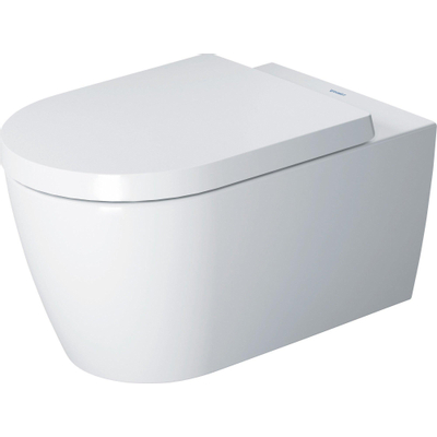 Duravit ME by Starck WC suspendu à évacuation profonde sans bride avec Hygieneglaze 37x57cm avec fixation dissimulée blanc