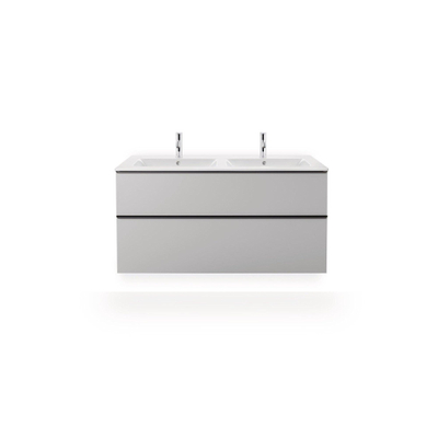 Duravit Me by starck Double vasque - 130x49cm - sans trou de robinet - avec trop-plein - blanc