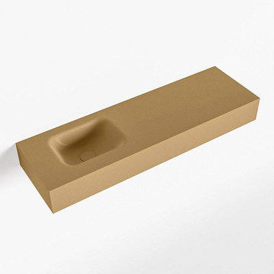 Mondiaz LEX Fontein - 100x30x12cm - wasbak Links - zonder kraangaten - solid surface - Oro