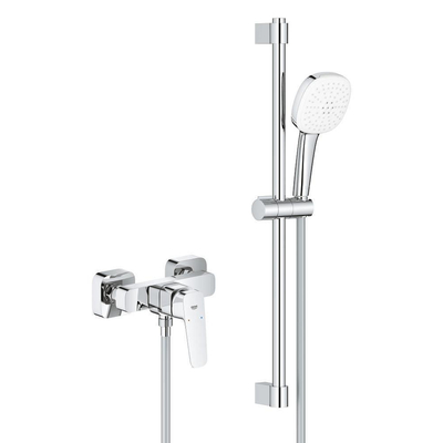 GROHE Cubeo douchekraan - met koppelingen - met Tempesta 110 glijstangset - chroom