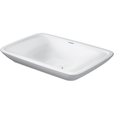 Duravit PuraVida Opbouwwastafel - met bevestiging en afvoer - inclusief keramische afdekkap - 70x42cm - glans wit