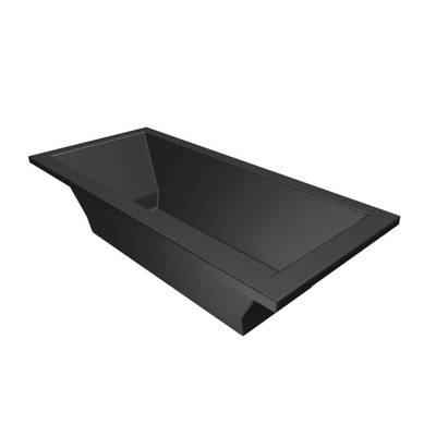 Xenz Society Duobad - 200x90x53 - afvoer Midden - acryl - ebony