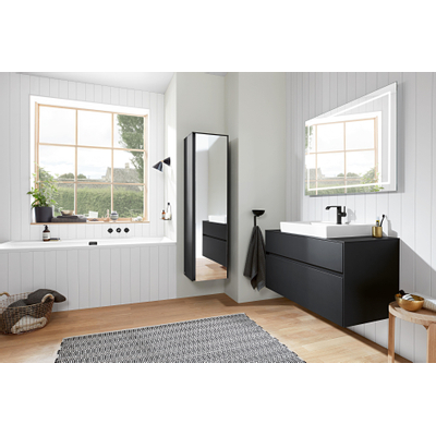Villeroy & Boch Collaro baignoire double encastrée en matière synthétique acrylique rectangulaire 190x90x47cm - noir mat/stone white UBA199COR2NVRW