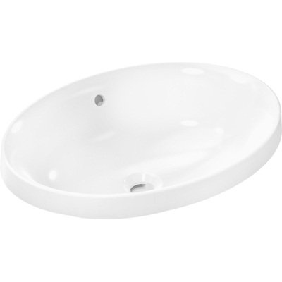 Hansgrohe Xuniva D wastafel - 55x40x17.5cm - zonder kraangat - opbouw - wit