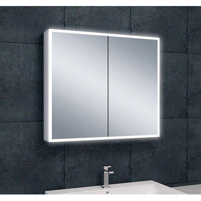 Wiesbaden Quatro spiegelkast met LED, dimbaar 80 x 70 x 13 cm OUTLETSTORE