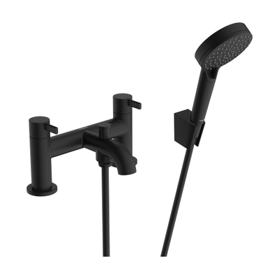 Hansgrohe Zesis mitigeur bain sur gorge - deux poignées - avec douchette - noir