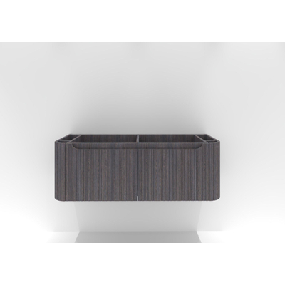 H&R badmeubelen Juice Meuble sous lavabo - 120x45x40cm - angles arrondis - façade 3D - 2 tiroirs - poignée intégrée - wengé
