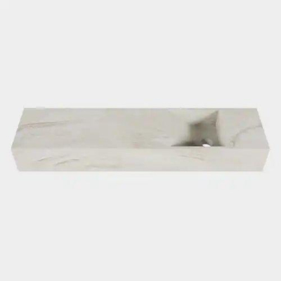 Mondiaz TYNE Fontaine - 90x23x12cm - lavabo droit - sans trous de robinet - solid surface - Osta