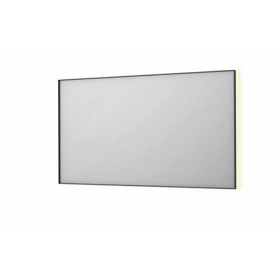 INK SP32 miroir - 140x4x80cm rectangulaire dans un cadre en acier incl LED indirecte - chauffage - changement de couleur - dimmable et interrupteur - noir mat