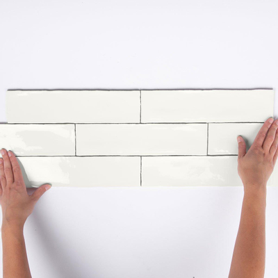 Cifre Ceramica Colonial carreau mural - 7,5x30cm - 8,6mm - Rectangulaire - Crème brillant