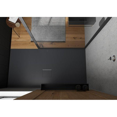 Villeroy & Boch Squaro infinity douchevloer - 170x100cm - Anthracite (grijs)
