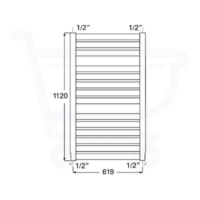 Plieger Vela designradiator horizontaal 1120x660mm 635W wit