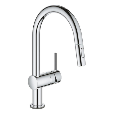 GROHE Minta Touch Keukenkraan - draaibare/uittrekbare uitloop - 2 straalsoorten - chroom