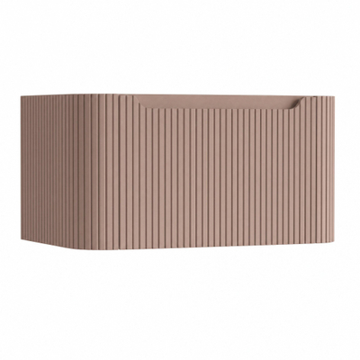 H&R Badmeubelen Juice Wastafelonderkast - 80x45x40cm - afgeronde hoeken - 3D-front - 1 lade - geïntegreerde greep - strawberry