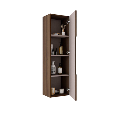 Saniclass Prime Balance Hoge Kast - 120x34.5x26.9cm - 1 deur - noten - MDF - Beschadigd -OUTLET UDEN