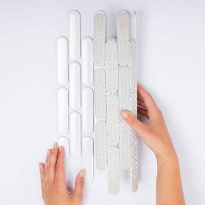 The Mosaic Factory Sevilla mozaïektegel - 30x30cm - wandtegel - Ovaal - Porselein White Glans