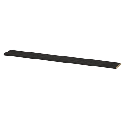 INK 35d wandplank - 275x35x3.5cm - voorzijde afgekant - tbv nis - MFC Houtskool eiken