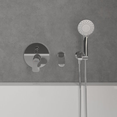 Villeroy & Boch O.novo 1 greeps inbouwkraan - met omstel - hoogglans chroom
