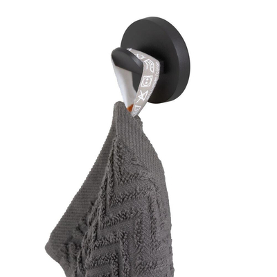 Crochet à serviette Tiger Noon - 5x5cm - simple - noir