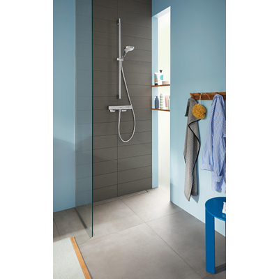 Hansgrohe Croma Select E Vario glijstangset met Croma Select E Vario handdouche 90cm met Isiflex`B doucheslang 160cm wit/chroom