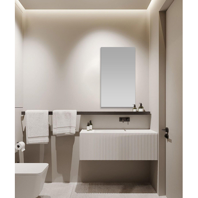 Saniclass Clear Miroir - 40x70cm - sans éclairage - à poser horizontalement et verticalement - sans cuivre