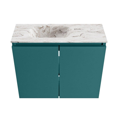MONDIAZ TURE-DLUX 60cm toiletmeubel Smag. EDEN wastafel Glace positie links. Met 1 kraangat.