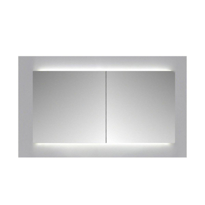 Sanicare armoire de toilette qlassics ambiance 100 cm 2 portes miroir double face blanc brillant