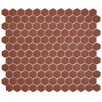 The Mosaic Factory Hexagon mozaïektegel - 26x30cm - wand en vloertegel - Zeshoek/Hexagon - Porselein Terra Cotta Mat