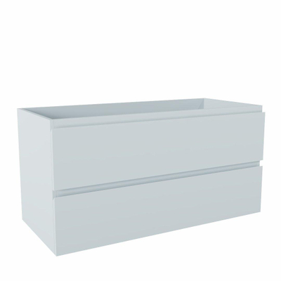 MONDIAZ Hay Meuble sous lavabo - 100cm - 2 tiroirs - Argile