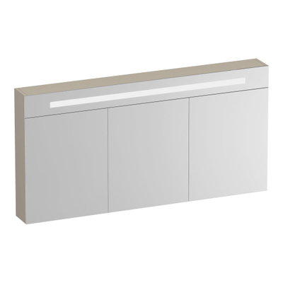 BRAUER Promise Deluxe spiegelkast – 139x70x15 cm – directe LED boven – Beige mat