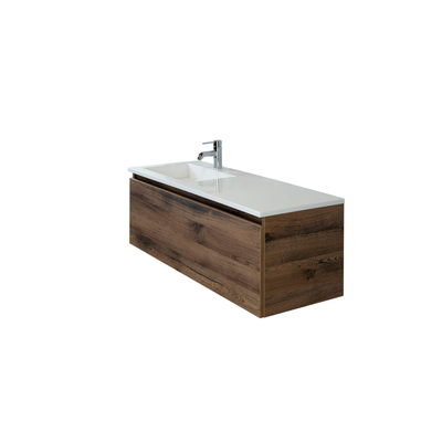 HR Badmeubelen Thin lavabo pierre composite 120,5x2x45,5cm cuve GA blanche brillant 1tr robinet
