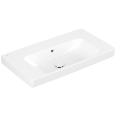 Villeroy & Boch Architectura wastafel - 80x44.5cm - zonder kraangat - met overloop - White Alpine (glans wit)