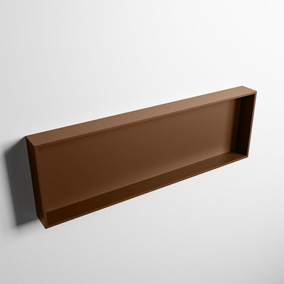 Mondiaz Easy nis 29.5x89.5x8cm voor Inbouw/opbouw 1 open vak Solid surface Rust/Rust
