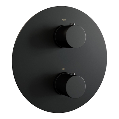 BRAUER Black Edition inbouw regendoucheset – Ø20 cm hoofddouche – 39.9 cm gebogen wandarm – staafhanddouche – 3-weg