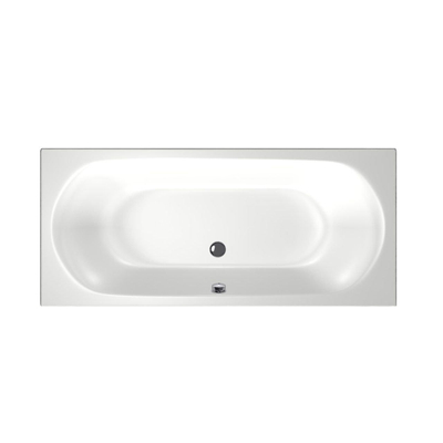 Xenz Cuba Baignoire duo - 180x80x51 - bonde au milieu - acrylique - blanc