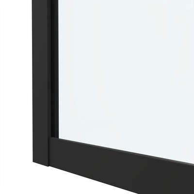 Marenza Casus Cabine de douche - 80x80x200cm - entrée d'angle - verre clair - profilé - noir mat