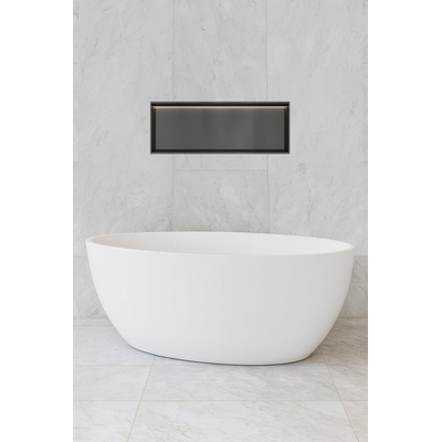 Hotbath &MORE Inbouwbox of inbouwnis - 30x80x10 - met LED - IP44 - PVD - geborsteld zwart
