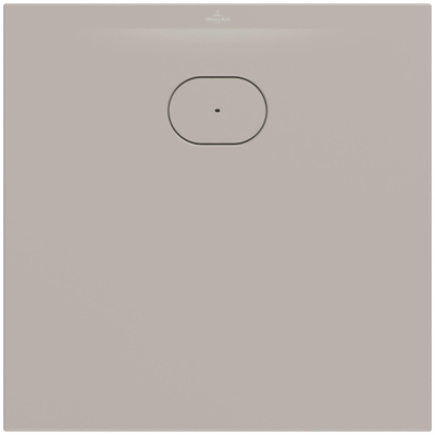 Villeroy & Boch Ecora douchebak - 80x80x3.5cm - afvoer korte zijde - almond (beige)